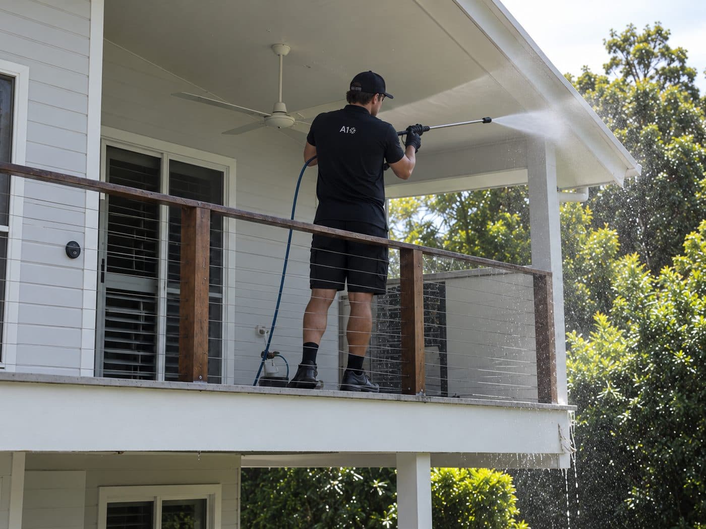 House washing by A1 Pressure Washing on the Sunshine Coast
